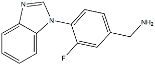 [4-(1H-1,3-benzodiazol-1-yl)-3-fluorophenyl]methanamine Struktur