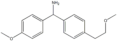 [4-(2-methoxyethyl)phenyl](4-methoxyphenyl)methanamine Struktur