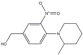 [4-(2-methylpiperidin-1-yl)-3-nitrophenyl]methanol Struktur