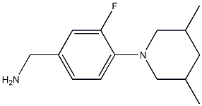 [4-(3,5-dimethylpiperidin-1-yl)-3-fluorophenyl]methanamine Struktur