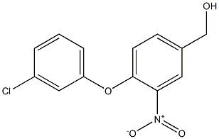 [4-(3-chlorophenoxy)-3-nitrophenyl]methanol Struktur