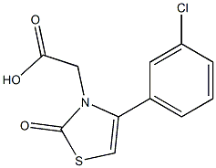 [4-(3-chlorophenyl)-2-oxo-1,3-thiazol-3(2H)-yl]acetic acid Struktur