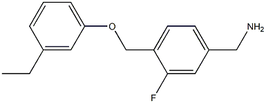 [4-(3-ethylphenoxymethyl)-3-fluorophenyl]methanamine Struktur