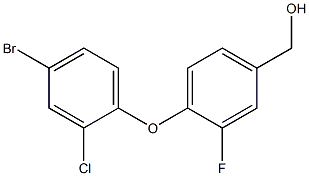 [4-(4-bromo-2-chlorophenoxy)-3-fluorophenyl]methanol Struktur