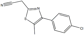 [4-(4-chlorophenyl)-5-methyl-1,3-thiazol-2-yl]acetonitrile Struktur