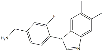 [4-(5,6-dimethyl-1H-1,3-benzodiazol-1-yl)-3-fluorophenyl]methanamine Struktur