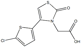 [4-(5-chlorothien-2-yl)-2-oxo-1,3-thiazol-3(2H)-yl]acetic acid Struktur