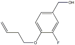 [4-(but-3-en-1-yloxy)-3-fluorophenyl]methanol Struktur