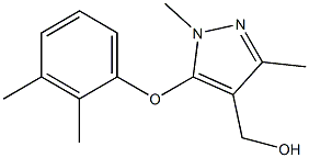 [5-(2,3-dimethylphenoxy)-1,3-dimethyl-1H-pyrazol-4-yl]methanol Struktur