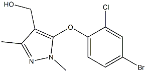 [5-(4-bromo-2-chlorophenoxy)-1,3-dimethyl-1H-pyrazol-4-yl]methanol Struktur