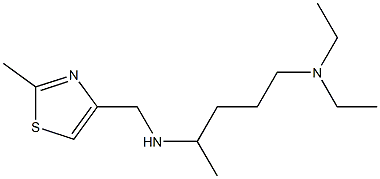 [5-(diethylamino)pentan-2-yl][(2-methyl-1,3-thiazol-4-yl)methyl]amine Struktur