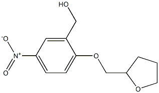 [5-nitro-2-(oxolan-2-ylmethoxy)phenyl]methanol Struktur