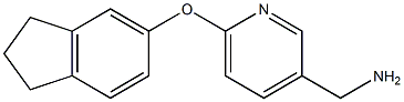 [6-(2,3-dihydro-1H-inden-5-yloxy)pyridin-3-yl]methanamine Struktur