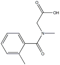 [methyl(2-methylbenzoyl)amino]acetic acid Struktur