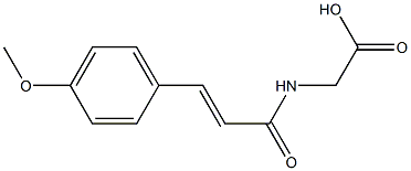 {[(2E)-3-(4-methoxyphenyl)prop-2-enoyl]amino}acetic acid Struktur