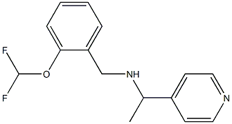 {[2-(difluoromethoxy)phenyl]methyl}[1-(pyridin-4-yl)ethyl]amine Struktur