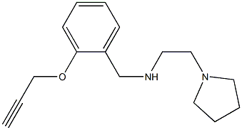 {[2-(prop-2-yn-1-yloxy)phenyl]methyl}[2-(pyrrolidin-1-yl)ethyl]amine Struktur