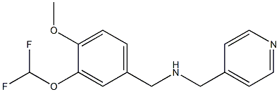 {[3-(difluoromethoxy)-4-methoxyphenyl]methyl}(pyridin-4-ylmethyl)amine Struktur