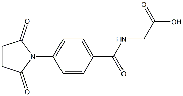 {[4-(2,5-dioxopyrrolidin-1-yl)benzoyl]amino}acetic acid Struktur