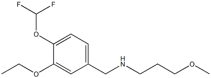 {[4-(difluoromethoxy)-3-ethoxyphenyl]methyl}(3-methoxypropyl)amine Struktur