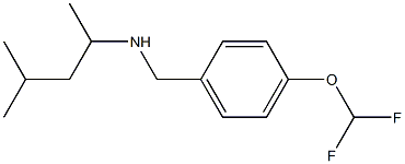 {[4-(difluoromethoxy)phenyl]methyl}(4-methylpentan-2-yl)amine Struktur