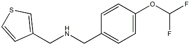 {[4-(difluoromethoxy)phenyl]methyl}(thiophen-3-ylmethyl)amine Struktur