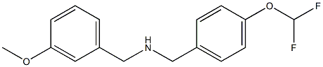 {[4-(difluoromethoxy)phenyl]methyl}[(3-methoxyphenyl)methyl]amine Struktur