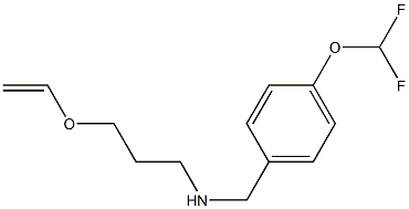 {[4-(difluoromethoxy)phenyl]methyl}[3-(ethenyloxy)propyl]amine Struktur