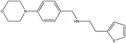 {[4-(morpholin-4-yl)phenyl]methyl}[2-(thiophen-2-yl)ethyl]amine Struktur