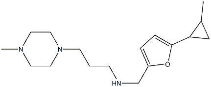 {[5-(2-methylcyclopropyl)furan-2-yl]methyl}[3-(4-methylpiperazin-1-yl)propyl]amine Struktur