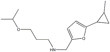 {[5-(2-methylcyclopropyl)furan-2-yl]methyl}[3-(propan-2-yloxy)propyl]amine Struktur