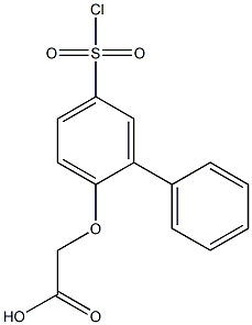 {[5-(chlorosulfonyl)-1,1'-biphenyl-2-yl]oxy}acetic acid Struktur