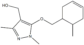 {1,3-dimethyl-5-[(6-methylcyclohex-3-en-1-yl)methoxy]-1H-pyrazol-4-yl}methanol Struktur