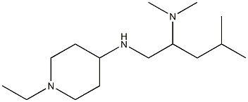 {1-[(1-ethylpiperidin-4-yl)amino]-4-methylpentan-2-yl}dimethylamine Struktur