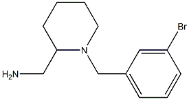 {1-[(3-bromophenyl)methyl]piperidin-2-yl}methanamine Struktur