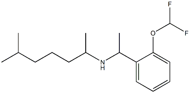 {1-[2-(difluoromethoxy)phenyl]ethyl}(6-methylheptan-2-yl)amine Struktur