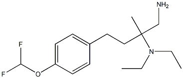 {1-amino-4-[4-(difluoromethoxy)phenyl]-2-methylbutan-2-yl}diethylamine Struktur