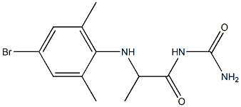 {2-[(4-bromo-2,6-dimethylphenyl)amino]propanoyl}urea Struktur