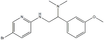 {2-[(5-bromopyridin-2-yl)amino]-1-(3-methoxyphenyl)ethyl}dimethylamine Struktur