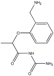 {2-[2-(aminomethyl)phenoxy]propanoyl}urea Struktur