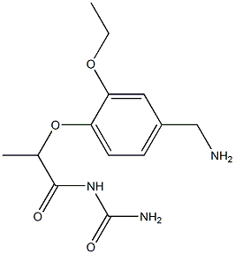 {2-[4-(aminomethyl)-2-ethoxyphenoxy]propanoyl}urea Struktur