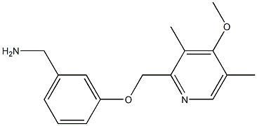 {3-[(4-methoxy-3,5-dimethylpyridin-2-yl)methoxy]phenyl}methanamine Struktur