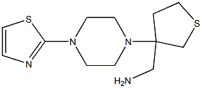 {3-[4-(1,3-thiazol-2-yl)piperazin-1-yl]tetrahydrothien-3-yl}methylamine Struktur