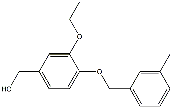 {3-ethoxy-4-[(3-methylphenyl)methoxy]phenyl}methanol Struktur