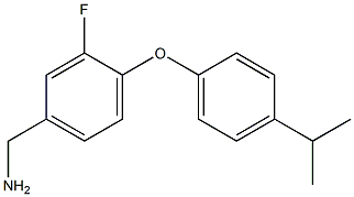 {3-fluoro-4-[4-(propan-2-yl)phenoxy]phenyl}methanamine Struktur