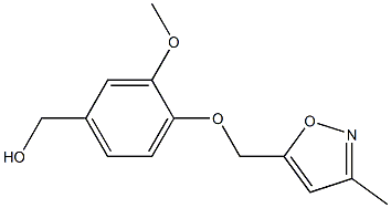 {3-methoxy-4-[(3-methyl-1,2-oxazol-5-yl)methoxy]phenyl}methanol Struktur