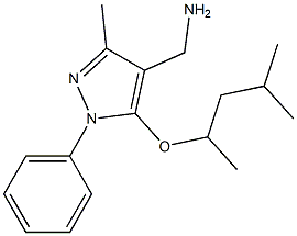 {3-methyl-5-[(4-methylpentan-2-yl)oxy]-1-phenyl-1H-pyrazol-4-yl}methanamine Struktur