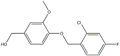 {4-[(2-chloro-4-fluorophenyl)methoxy]-3-methoxyphenyl}methanol Struktur