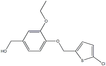 {4-[(5-chlorothiophen-2-yl)methoxy]-3-ethoxyphenyl}methanol Struktur