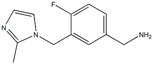 {4-fluoro-3-[(2-methyl-1H-imidazol-1-yl)methyl]phenyl}methanamine Struktur